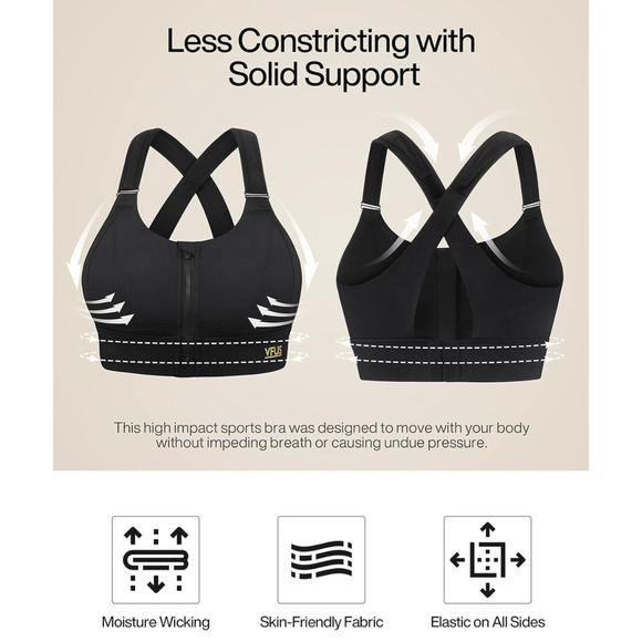 VFUS High Impact Adjustable Sports Bra XL - Picture 5 of 12